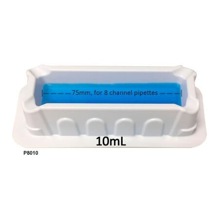 Mtc Bio MTC Bio ASPIRE-8 Reservoir For 8 Channel Pipettes, 10 ml, Sterile, 100 Pack P8010-1S